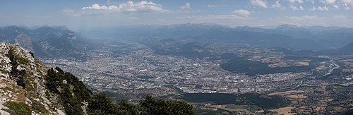   The city view from the Vercors mountains