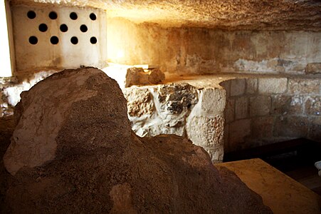 The Grotto, that is believed to be a place where Jesus taught the Lord's Prayer to His disciples.