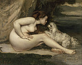 Gola ženska s psom (Femme nue au chien), c. 1861–62, Musée d'Orsay, Pariz