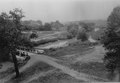 HISTORIC VIEW LOOKING FROM PENNSYLVANIA AVENUE BRIDGE SOUTH TO OLD (1907 STEEL-GIRDER) K STREET BRIDGE. MLK LIBRARY. - K Street Bridge, Spanning Rock Creek and Potomac Parkway, HAER DC,WASH,603-5 cropped.tif