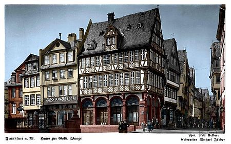 Haus zur Goldenen Waage Frankfurt 1900 Koloration