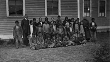 Heart Butte Day School, 1921 Heart Butte Day School - NARA - 292895 (crop).jpg