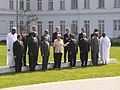 Attending the G8 summit on 7 June 2007 at Heiligendamm (Germany). Seen with other G8 leaders and guests.