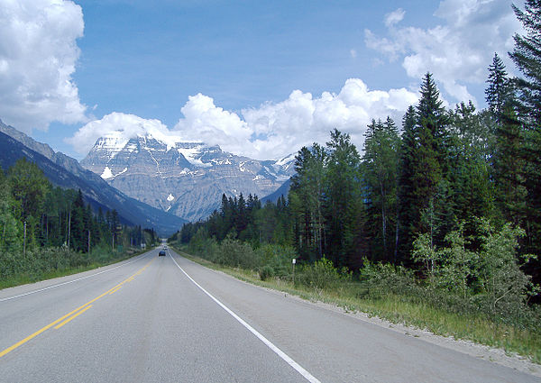 Passing through Mt. Robson Provincial Park.