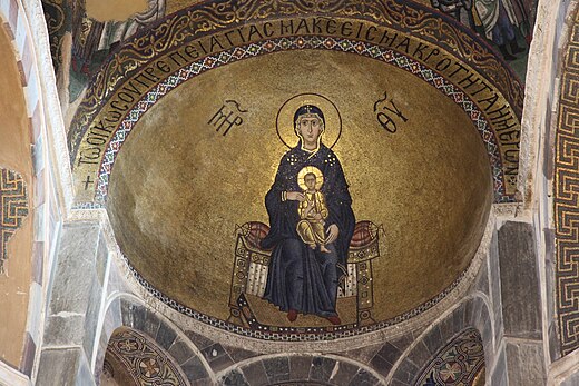 Virgin with child mosaic