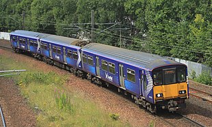 Hyndland - Abellio 318262 Cumbernauld service.JPG