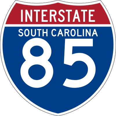 Interstate 85 in South Carolina