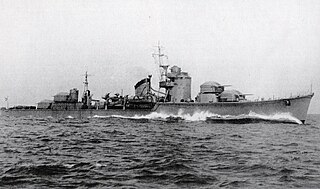 Japanese destroyer <i>Hatsuzuki</i> Akizuki-class destroyer