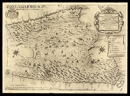 A 1683 map of Mallorca, by Vicente Mut
