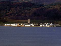 Inveraray, viewed from the B839 on the Eastern side of Loch Fyne, above St Catherines