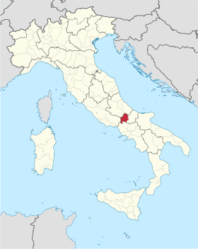 Umístění provincie Isernia