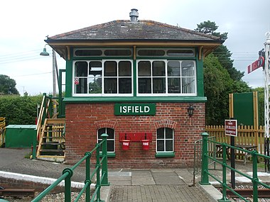 Isfield signal box. Isfield Railway Station 3.jpg