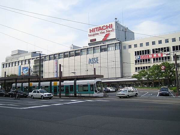 Southern side of the station building