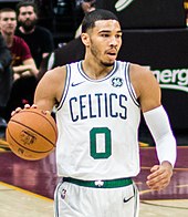 Tatum with the Celtics in October 2018