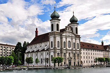 The Jesuit Church in Lucerne's old town