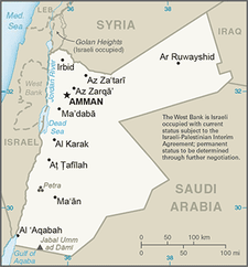 Patriarchální exarchát jordánský na mapě
