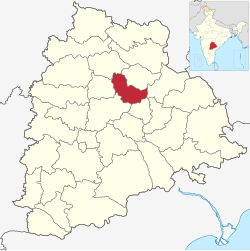 Karimanagar District's location within Telangana, India