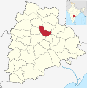 Positionskarte des Distrikts Karimnagar