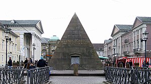 Karlsruhe - Market place with pyramid