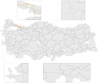 Mappa dell'autostrada della Marmara settentrionale del progetto autostradale turco