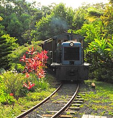 A 25-tonner in operation at the Kauai Plantation Railway Kauai Plantation Train.JPG