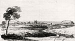Blick auf „Gröningen“ von Südwesten (vor 1800)