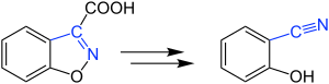 Reaktionsschema der Kemp-Decarboxylierung