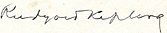 signature de Rudyard Kipling