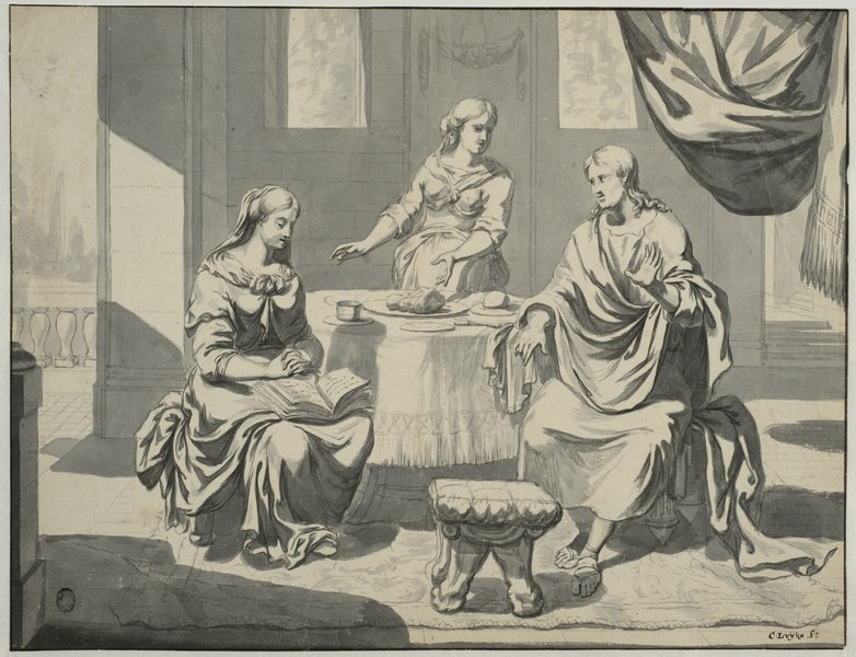 File:Kristus hos Marta och Maria (Caspar Luyken) - Nationalmuseum - 209404.tif