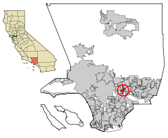 Location of Rosemead in Los Angeles County, کیلی فورنیا