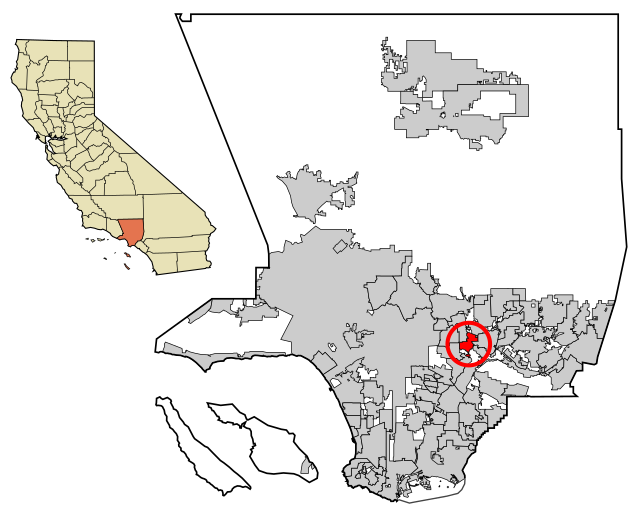 Location of Rosemead in Los Angeles County, California