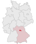 Localização de Erlangen-Höchstadt na Alemanha