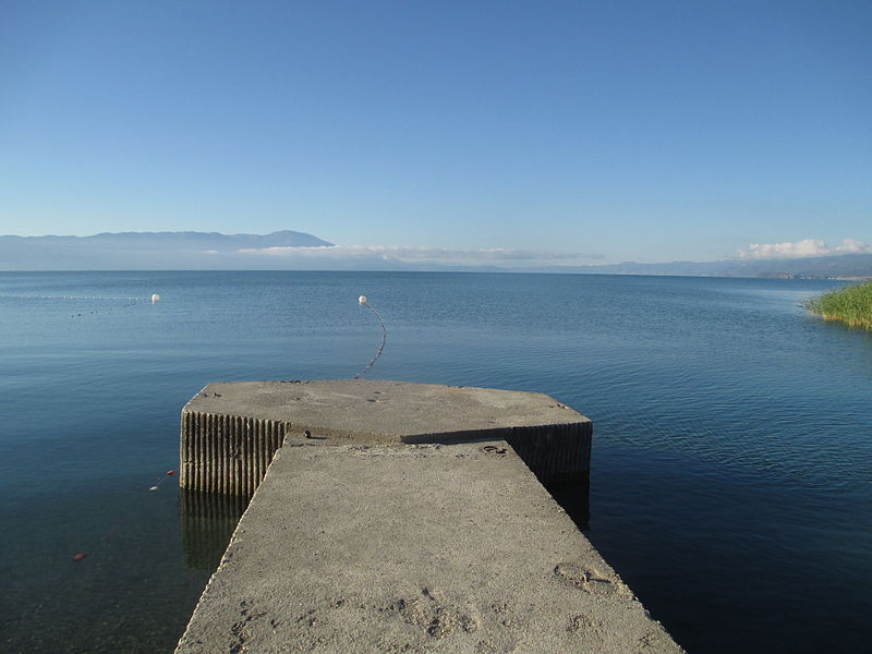 File:Lake Ohrid beach in Struga.JPG