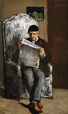 Paul Cézanne, Ritratto di Louis-Auguste Cézanne (1866); olio su tela, 198,5×119,3 cm, National Gallery of Art, Washington D.C.