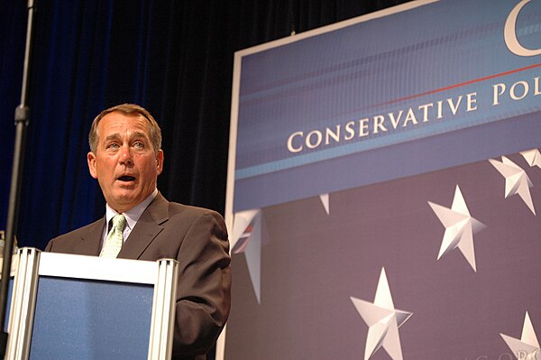 Boehner addresses the 2010 Conservative Political Action Conference (CPAC) while serving as House Minority Leader