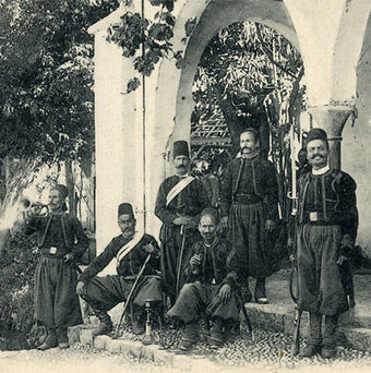 Soldiers in Mount Lebanon during the mutasarrif period