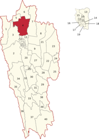 Legislative Assembly constituencies of Mizoram (Tuirial highlighted).png