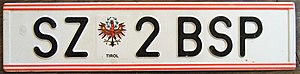 2002 előtti osztrák rendszámtábla-formátum, még mindig használatban