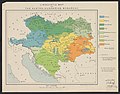 Germanii din arealul etno-lingvistic românesc din fosta Austro-Ungarie în anii 1910, marcați în albastru pe această hartă etnică.