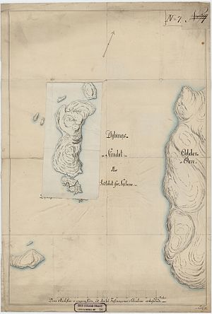 300px lister og mandals amt nr 26  plan over dybingssundet ved christianssand%2c 1800