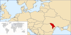 Location of Moldova