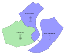 Results by ward. Londonderry Borough Council election, 1967.svg