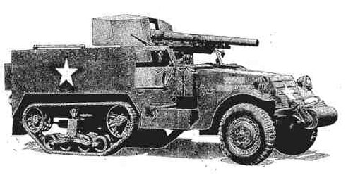 The M3 Gun Motor Carriage (M3 GMC), which mounted a 3-inch gun on a half track, was the first effective mobile US tank destroyer.