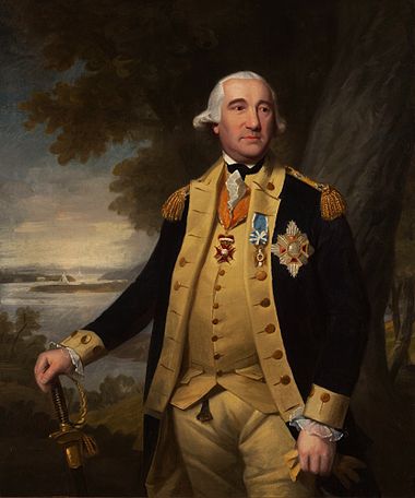 Portrait of Major General von Steuben wearing the badge of the Society of the Cincinnati by Ralph Earl
