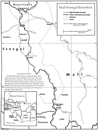 <span class="mw-page-title-main">Mali–Senegal border</span> International border