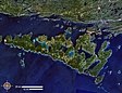 Vue satellite de l’île Manitoulin.