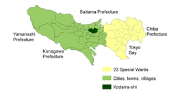 Kodaira - Harta