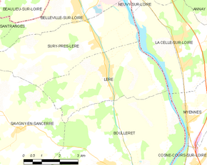 Poziția localității Léré