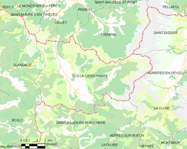 Mapa obce Lus-la-Croix-Haute