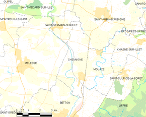 Poziția localității Chevaigné